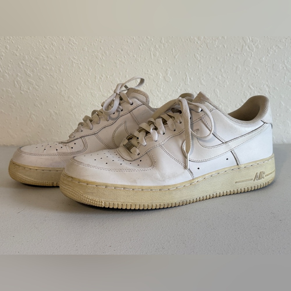Nike Men’s Air Force 1 Sneakers Shoes 315122-111 White Low Top Lace-Up Size 12